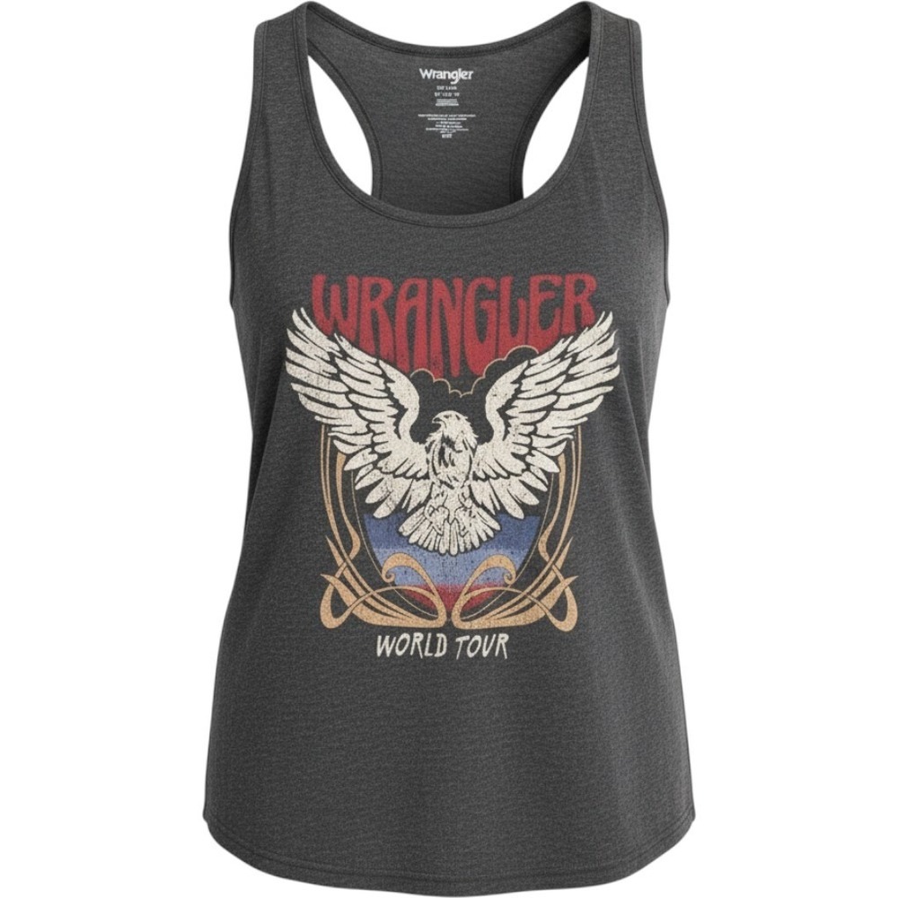 Wrangler Swooping Eagle Racerback Tank 80's Throwback Rock N Roll Sz  XL